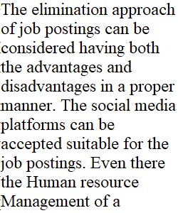 Elimination of Job Postings